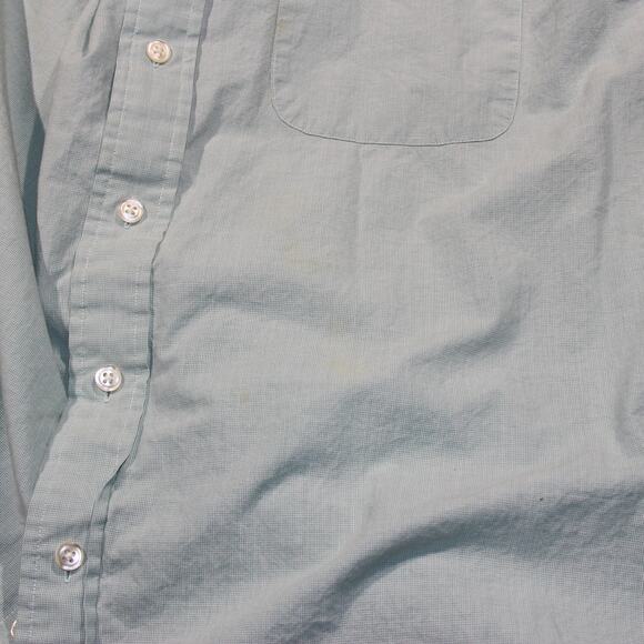 Vintage Brooks Brothers Sport Shirt Mens XL Mint Green Timeless Luxury Pin Check - Picture 5 of 7